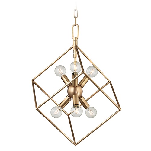 Roundout Pendant in Aged Brass by Hudson Valley Lighting