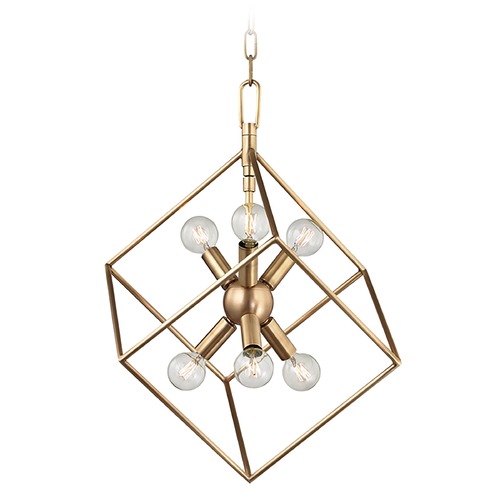 Hudson Valley Lighting Roundout Pendant in Aged Brass by Hudson Valley Lighting 1215-AGB