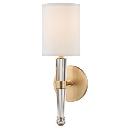 Volta Aged Brass Sconce by Hudson Valley Lighting