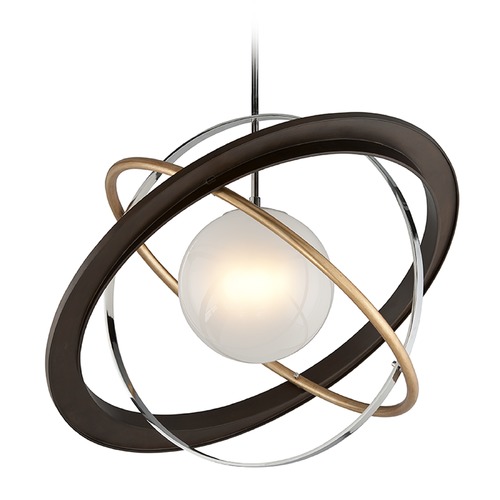 Troy Lighting Apogee 40-Inch LED Pendant in Bronze Gold Leaf & Stainless by Troy Lighting F5514