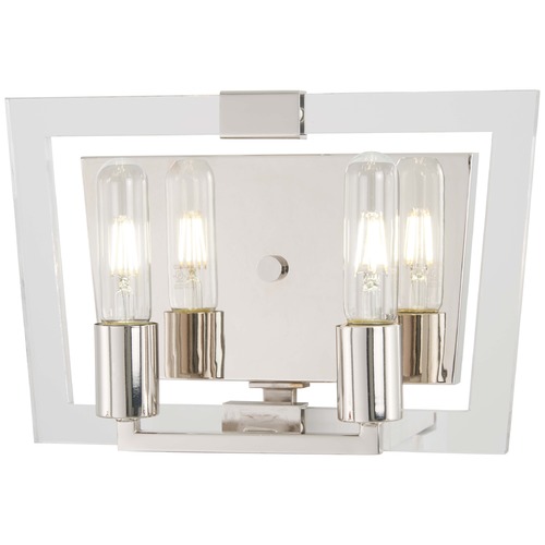 George Kovacs Lighting Crystal Chrome 2-Light Bath Light in Polished Nickel by George Kovacs P1372-613