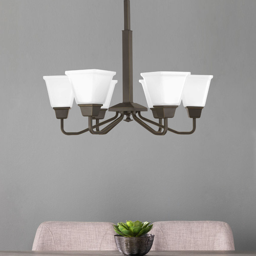 Clifton Heights Antique Bronze 6-Light Chandelier by Progress Lighting