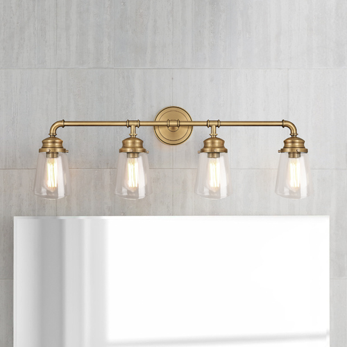 Hinkley Fritz 4-Light Heritage Brass Bath Light by Hinkley Lighting 5034HB