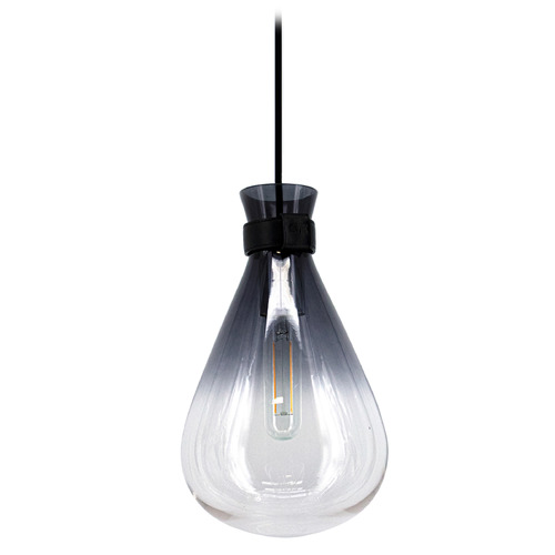 Avenue Lighting Del Mar Dark Smoke To Clear Ombre Mini Pendant by Avenue Lighting HF8188-BLK