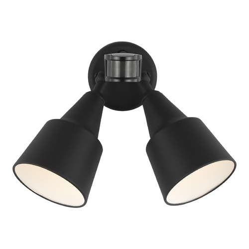 Generation Lighting Black LED Outdoor Double Flood Light with Motion Sensor by Generation Lighting 8560702PMEN3-12