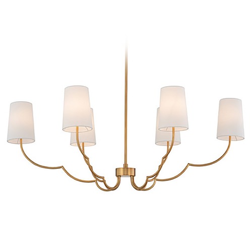 Sophia 42-Inch 6-Light Linear Light in New Brass by Kalco Lighting