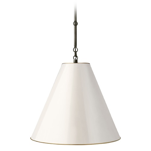 Visual Comfort Signature Collection Thomas OBrien Goodman Pendant in Bronze by Visual Comfort Signature TOB5090BZAW