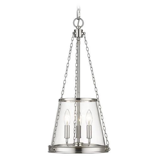 Z-Lite Prescott Polished Nickel Pendant by Z-Lite 341P12-PN