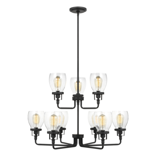 Generation Lighting Belton Midnight Black Chandelier