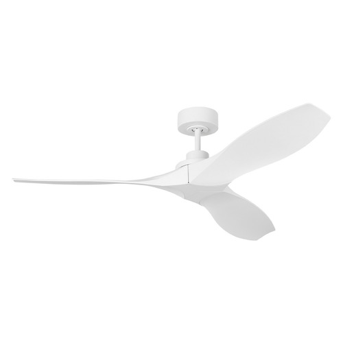 Visual Comfort Fan Collection Visual Comfort Fan Collection Collins Coastal 52 Smart Matte White Ceiling Fan Without Light 3CLNCSM52RZW