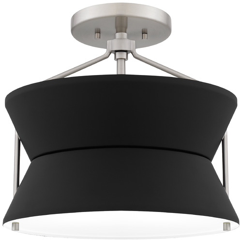 Quoizel Lighting Quoizel Lighting Quoizel Semi-Flush Mount Brushed Nickel Semi-Flushmount Light QSF6166BN