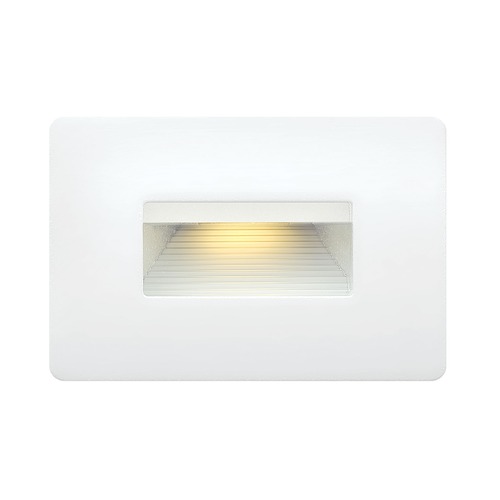 Luna 4.50-Inch Wide Satin White LED Recessed Step Light by Hinkley Lighting