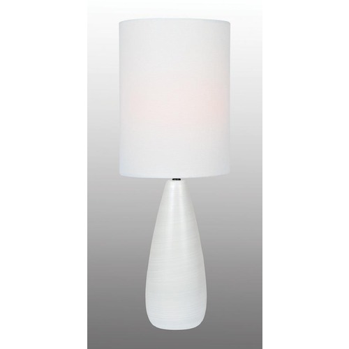 Quatro Brushed White Table Lamp by Lite Source Lighting