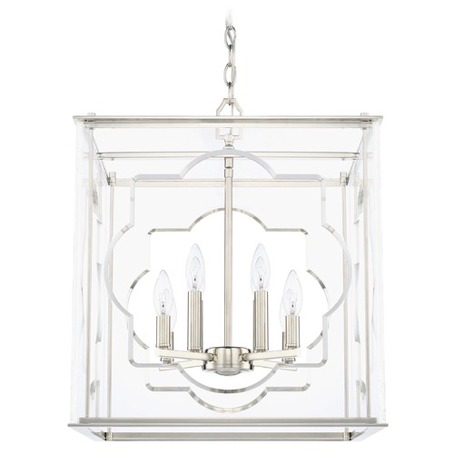 Capital Lighting Aria 18-Inch Acrylic Pendant in Polished Nickel by Capital Lighting 525681PN