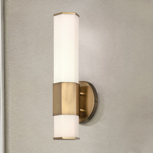 Hinkley Facet Heritage Brass LED Sconce by Hinkley Lighting 51150HB