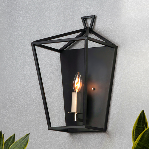 Maxim Lighting Maxim Lighting Abode Textured Black / Polished Nickel Sconce 25159TXBPN