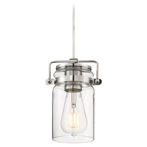 Nuvo Lighting Antebellum Polished Nickel Mini Pendant by Nuvo Lighting 60/6734