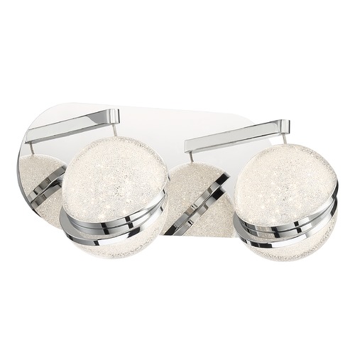 Silver Slice Chrome LED Bathroom Light by George Kovacs