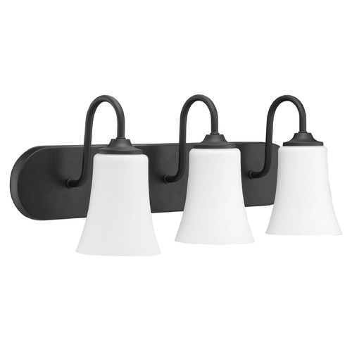 Craftmade Lighting Gwyneth Flat Black Bathroom Light by Craftmade Lighting 50403-FB-WG