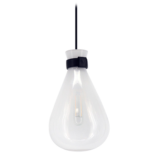 Avenue Lighting Del Mar White To Clear Ombre Mini Pendant by Avenue Lighting HF8189-WHT