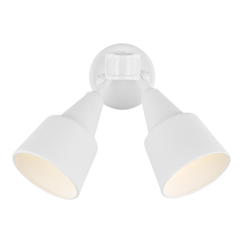 Generation Lighting White LED Outdoor Double Flood Light with Motion Sensor by Generation Lighting 8560702PMEN3-15