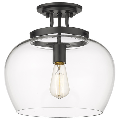 Joliet Matte Black Semi-Flush Mount by Z-Lite