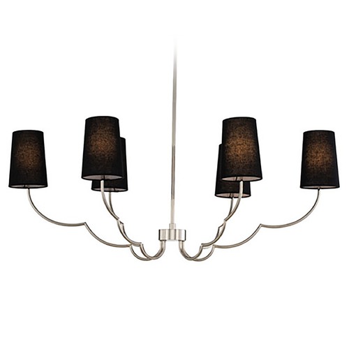 Sophia 42-Inch 6-Light Linear Light in Polished Nickel by Kalco Lighting