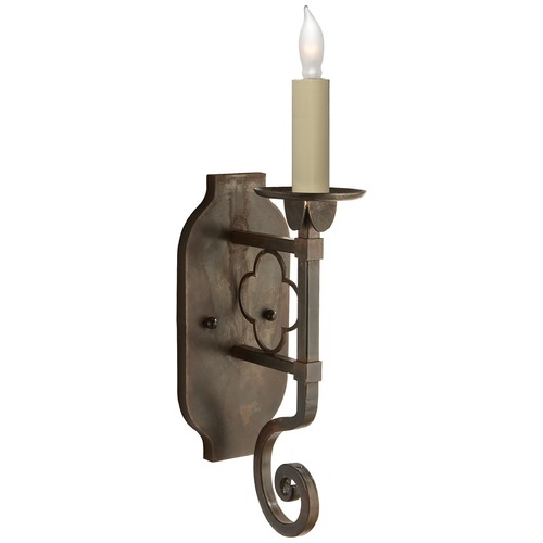 Visual Comfort Signature Collection Suzanne Kasler Margarite Single Sconce in Aged Iron by Visual Comfort Signature SK2105AI