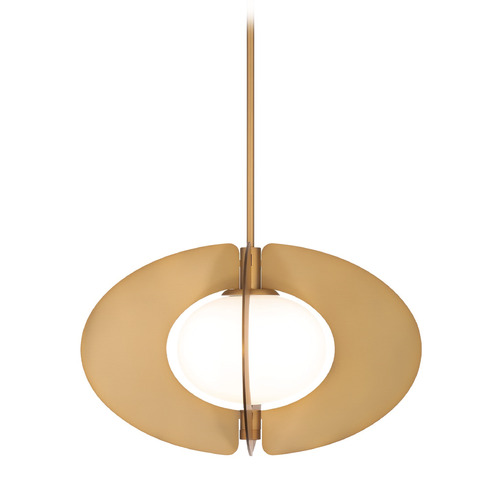 Modern Forms by WAC Lighting Echelon 16-Inch LED Pendant in Aged Brass by Modern Forms PD-94316-AB
