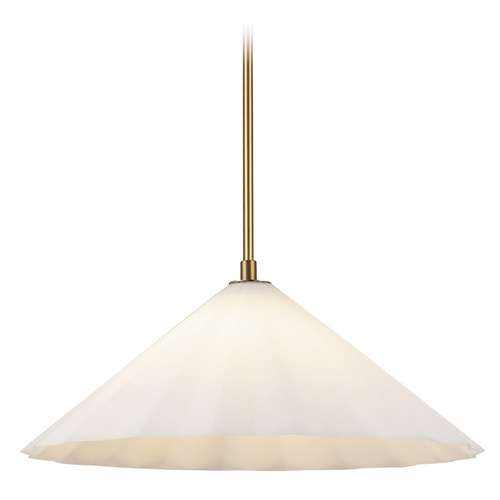 Alora Lighting Alora Lighting Serena Aged Gold Pendant Light with Conical Shade PD451820AGOP