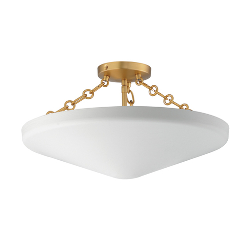 Artemis 3-Light Semi-Flush Mount in Aged Brass by Maxim Lighting