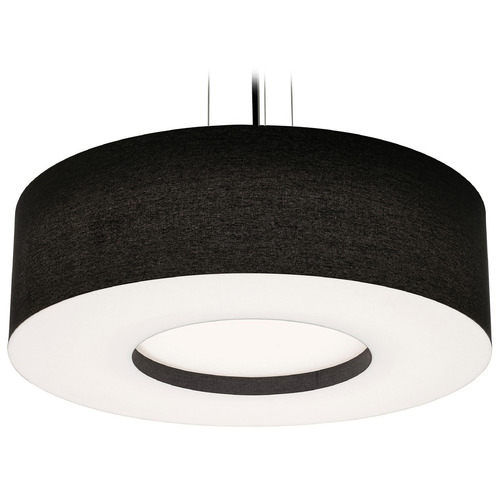 AFX Lighting Afx Lighting Montclair Black LED Pendant Light with Drum Shade MCP3044L5AJUDBK-BK
