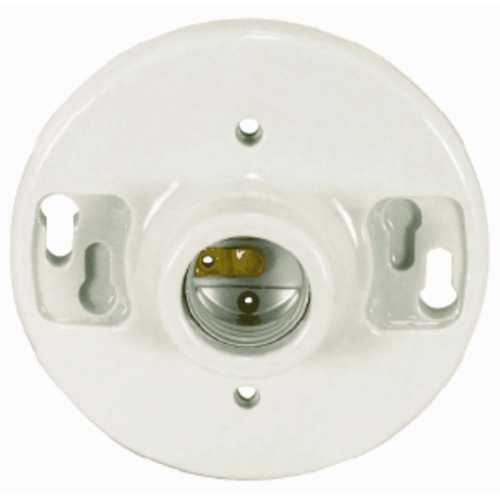 Keyless Ceiling Receptacle with Medium Base Socket by Satco Lighting