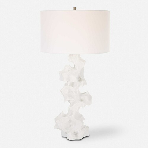 Remnant 32-Inch Table Lamp in White Stone by Uttermost Lighting