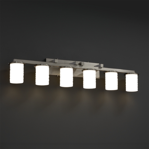 Justice Design Group Justice Design Group Limoges Collection Bathroom Light POR-8786-10-WAVE-NCKL