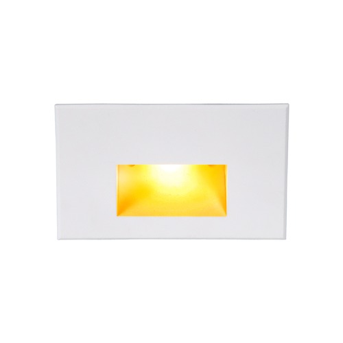 WAC Lighting White LED Recessed Step Light with Amber LED by WAC Lighting WL-LED100F-AM-WT