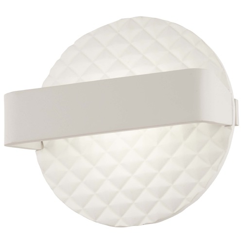 George Kovacs Lighting Quilted Matte White LED Sconce by George Kovacs P1773-044B-L