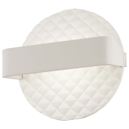 Quilted Matte White LED Sconce by George Kovacs
