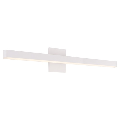 Modern White LED Bathroom Light with Frosted Shade 3000K 1406LM by Kuzco Lighting