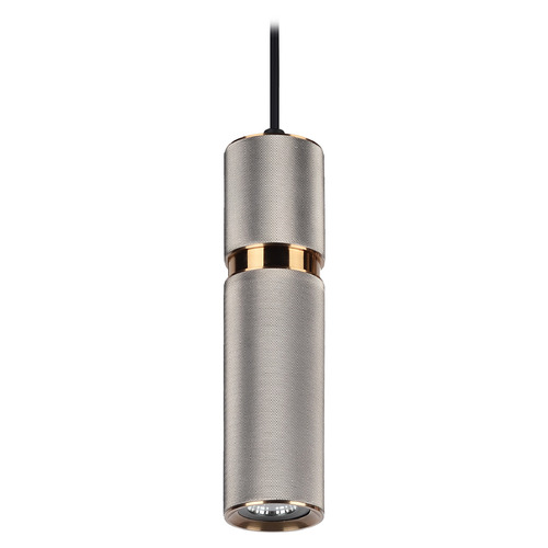 Cicada 10-Inch LED Pendant in Light Gray & Brass by Avenue Lighting
