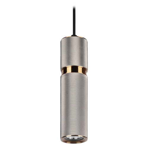 Avenue Lighting Cicada 10-Inch LED Pendant in Light Gray & Brass by Avenue Lighting HF1072-LGB