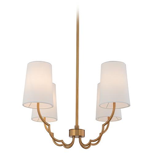 Sophia 4-Light Chandelier in New Brass by Kalco Lighting