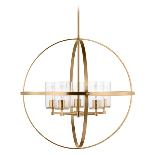 Alturas 27.25-Inch Satin Brass LED Chandelier by Generation Lighting