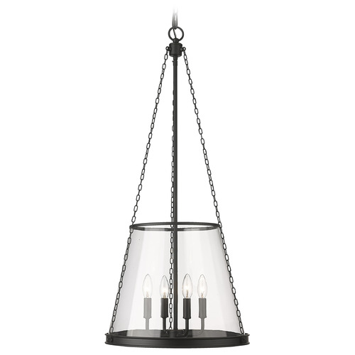 Z-Lite Prescott Matte Black Pendant by Z-Lite 341P18-MB