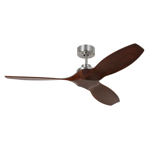 Visual Comfort Fan Collection Visual Comfort Fan Collection Collins 52 Smart Brushed Steel Ceiling Fan Without Light 3CLNSM52BS