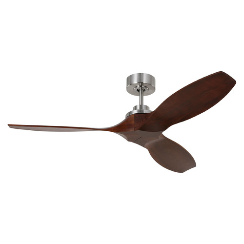 Visual Comfort Fan Collection Collins 52 Smart Brushed Steel Ceiling Fan Without Light