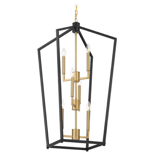 Minka Lavery Colwick Matte Black & Signature Gold Pendant Light