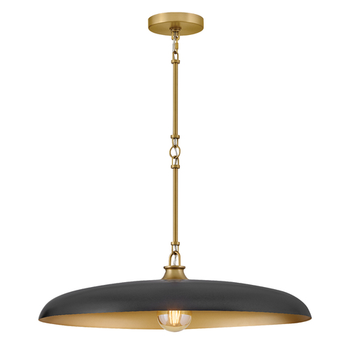 Sadie Medium Pendant in Lacquered Brass & Black by Hinkley Lighting