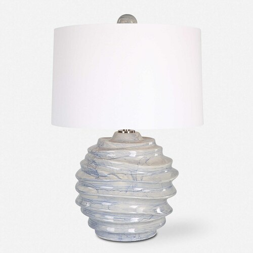 Waves Accent Lamp in Blue & White by Uttermost Lighting