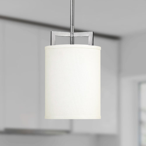 Hinkley Modern Mini-Pendant Light with White Shade by Hinkley Lighting 3207AN